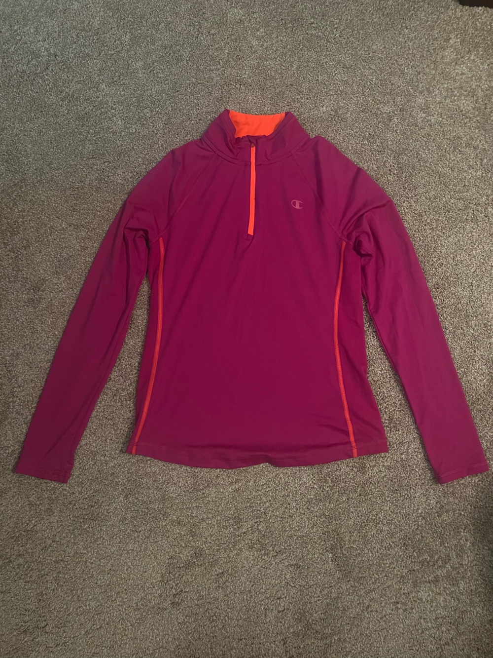 Champion Magenta Long Sleeve Half-zip